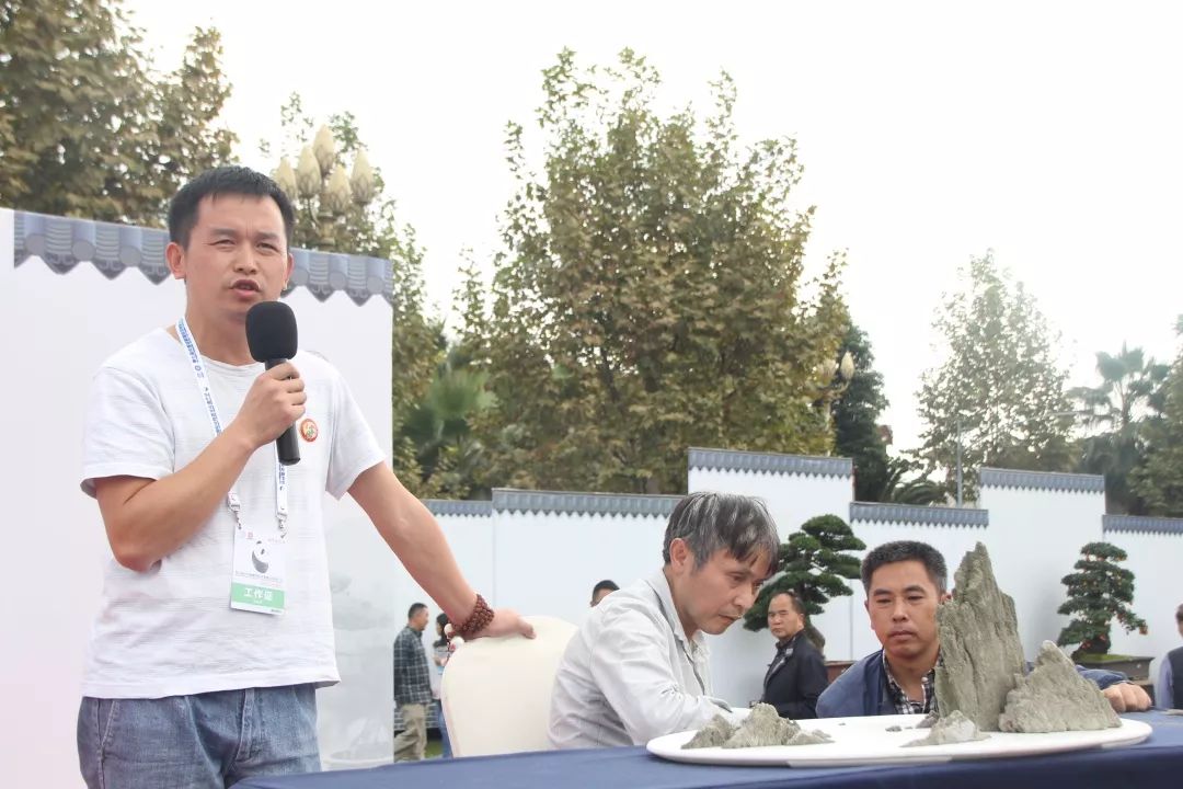 中华文化添锦绣，川派盆景铸辉煌丨川派盆景制作表演——厂矿盆协(图6)