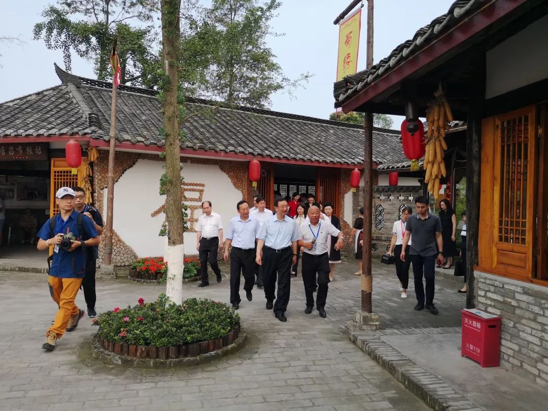国家文旅部部长雒树刚视察川味中国战旗村展区(图2)