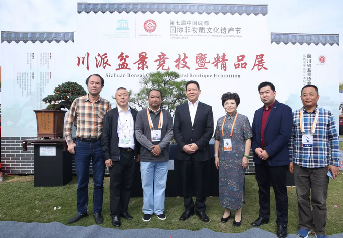 四川省副省长杨兴平参观“国际非遗节”川派盆景展  (图9)